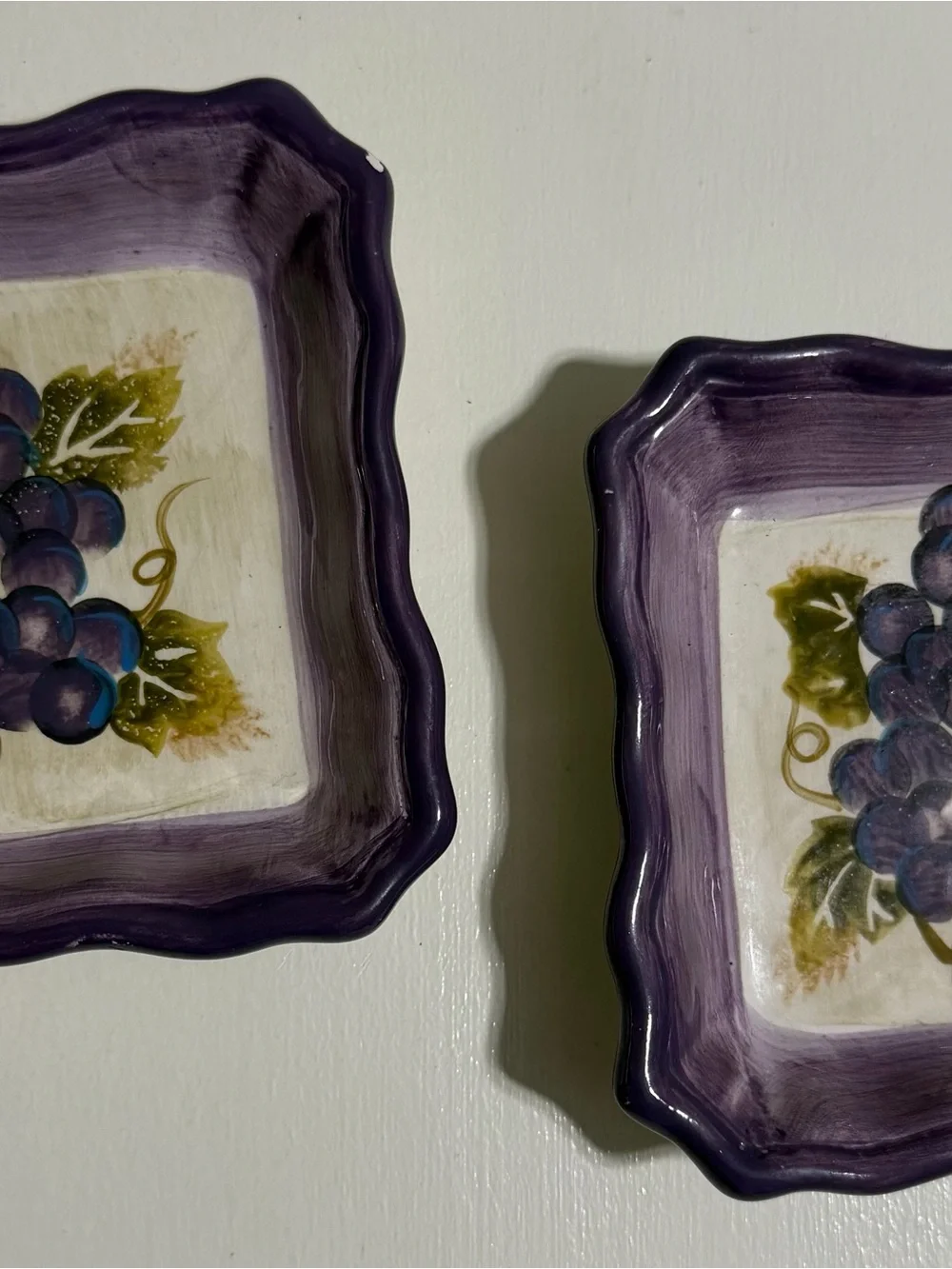 Set of 2 Tabletops Unlimited Merlot Grape Dip Dishes